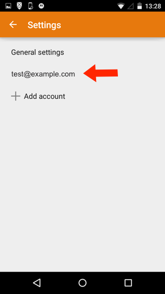 Android - Step 4 - Choose your account