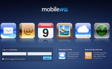 Apple Mobile Me - Step 1 - Login to your account
