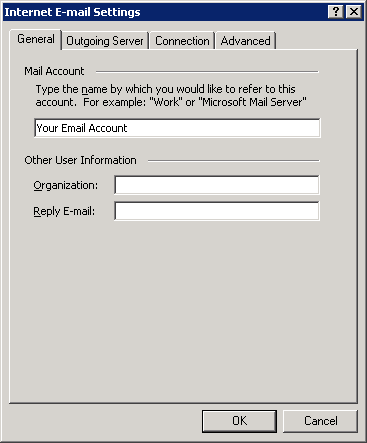 Outlook 2002 - Step 5 - Go to the Outgoing Server tab