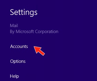 Windows 8 Mail App - Step 5 - Microsoft's outgoing email server